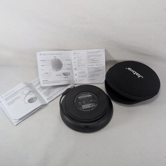 Jabra Speak 510 PHS002W Wireless Bluetooth USB Speakerphone Black Tested Works - Picture 7 of 9